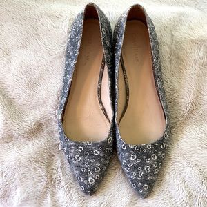 Cole Haan grey patterned flats - size 9